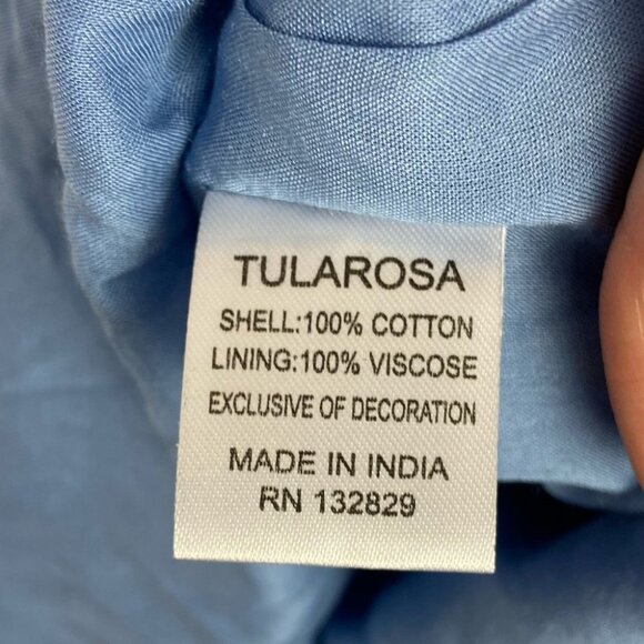 Revolve Tularosa Hyde Wrap Skirt Getty Stripe Blue Tassle Fringe Boho Size Large - Picture 8 of 8